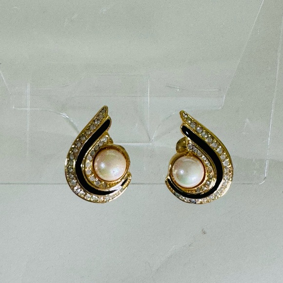 80s Vintage Dior Comma clip on Earrings - Picture 4 of 6